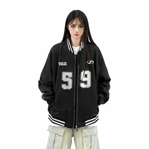 秋2025韩系棒球服外套美式慵懒chic情侣夹克男女潮102B-JK834P78