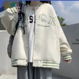 秋冬2025棒球服学院风宽松休闲夹克开衫外套102B-JK849P75加棉85，男装夹克，星座102B