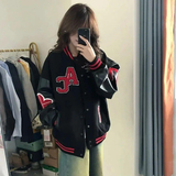 秋2025高质量刺绣毛呢夹克拼接撞色棒球服外套情侣102B-JK3387P75，男装夹克，星座102B