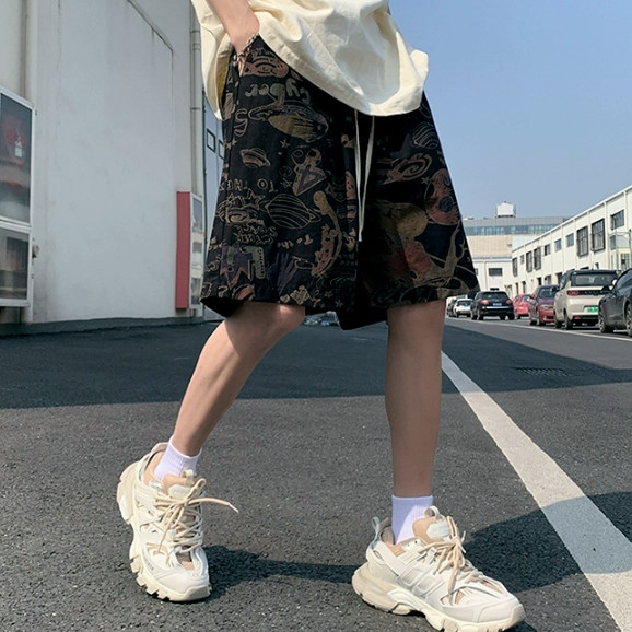 夏工装短裤男宽松直筒休闲百搭五分裤美式潮牌中裤102B-K4048P28,男装休闲裤,星座102B