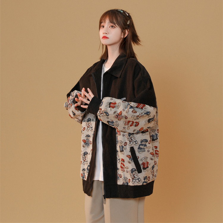 外套早秋潮ins盐系百搭棒球服新款复古上衣外套男女102B-W362P55,男装夹克,星座102B
