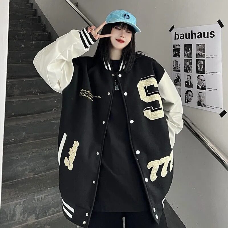 加厚棉衣款秋冬痞帅棒球服外套男女休闲夹克上衣潮102B-JK8158P88,男装夹克,星座102B