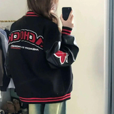 秋2025高质量刺绣毛呢夹克拼接撞色棒球服外套情侣102B-JK3387P75，男装夹克，星座102B