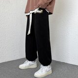 华夫格加绒加厚秋冬韩版束脚哈伦卫裤休闲裤潮102B-K216P55，男装休闲裤，星座102B