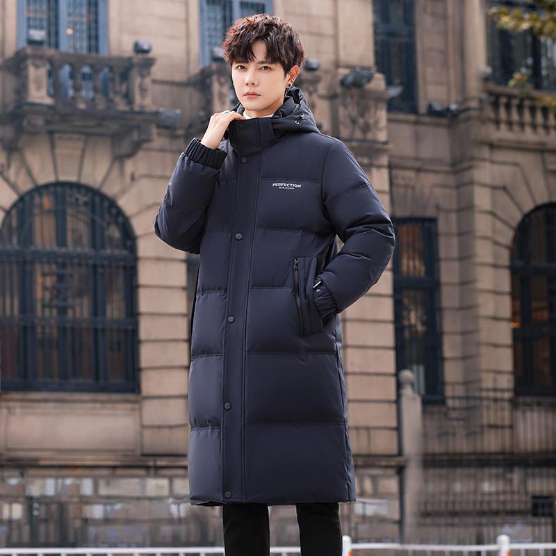 冬羽绒服男连帽中长款加厚连帽外套情侣羽绒衣外套102B-Y8819P235，男装羽绒服，星座102B