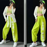 情侣束脚裤彩色嘻哈长裤夏宽松爵士舞运动潮ins卫裤102B-K763P40，男装休闲裤，星座102B