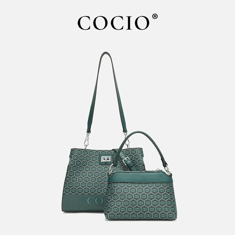 COCIO 轻奢斜跨手提女包包2024新款潮高级时尚百搭单肩包CC212