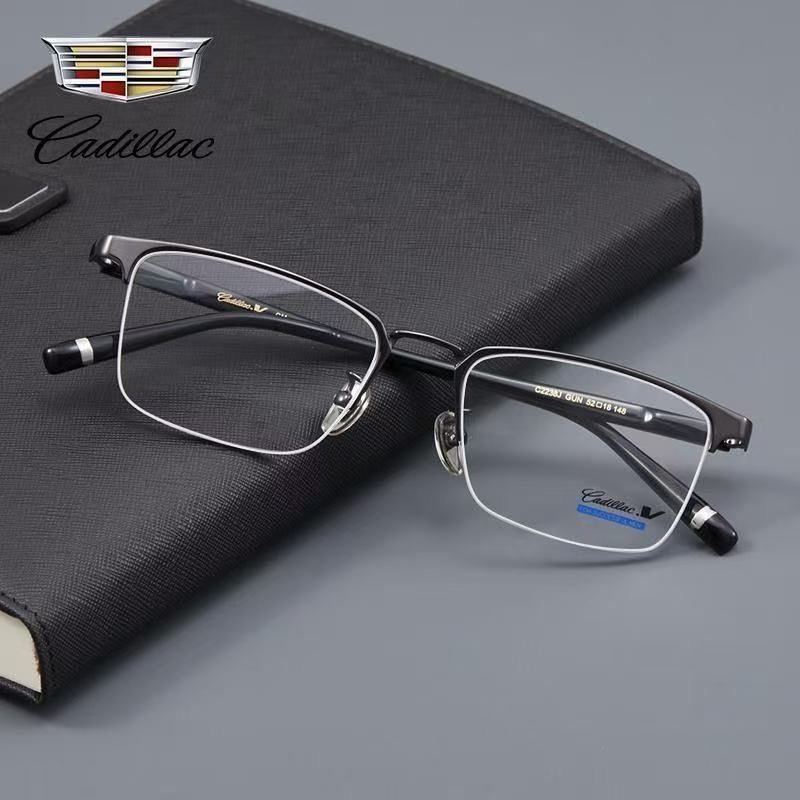 凯迪拉克正品眼镜框超轻高端商务气质男方形商务框配防蓝光镜片