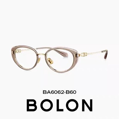 BOLON暴龙近视眼镜框25新品钛架猫眼小框玳瑁色镜架配度数BA6062