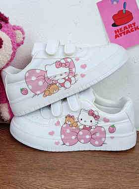 回力正品新款儿童女板鞋低帮休闲韩版透气公主鞋防滑hellkitty联