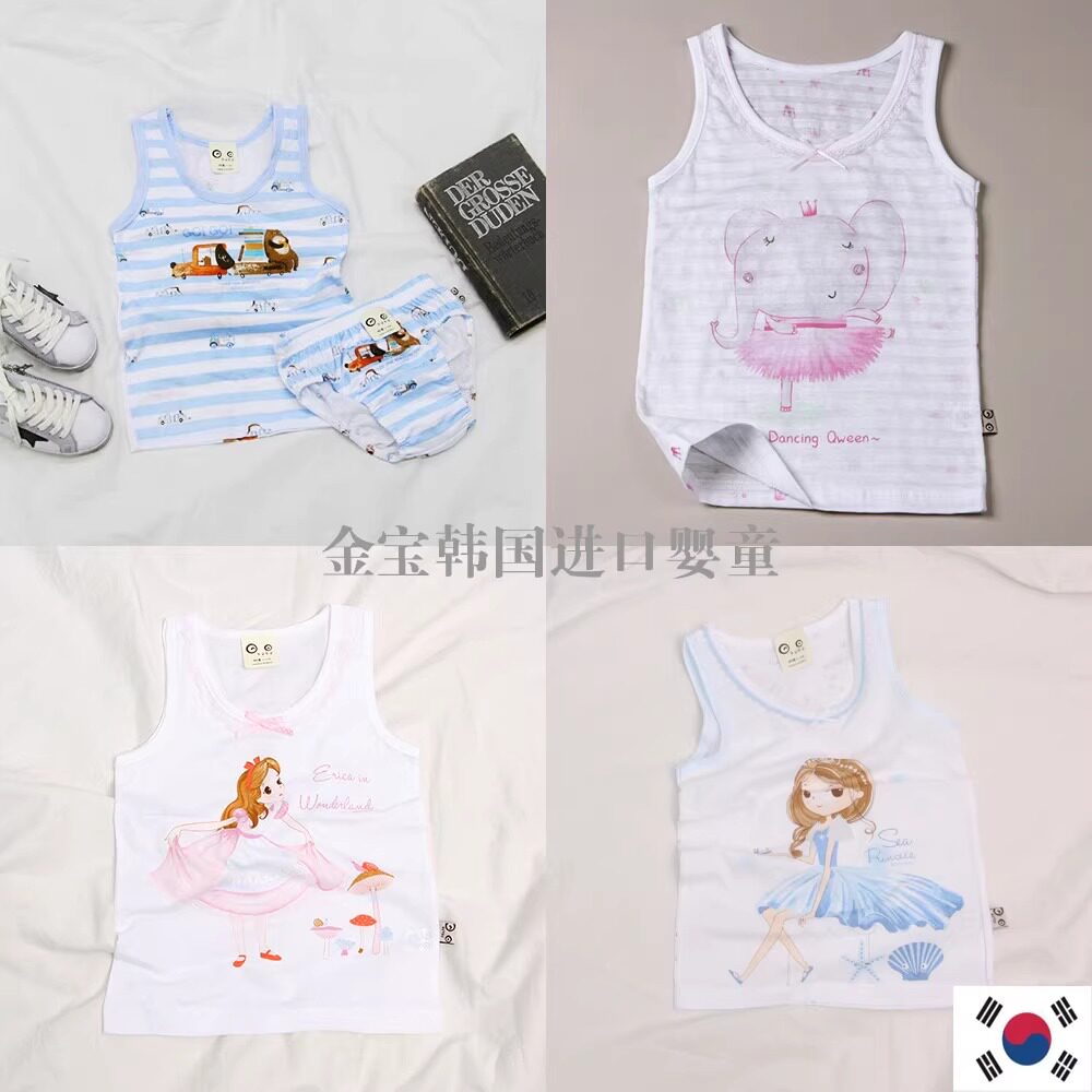 韩国婴幼儿小孩超薄卡通打底衫