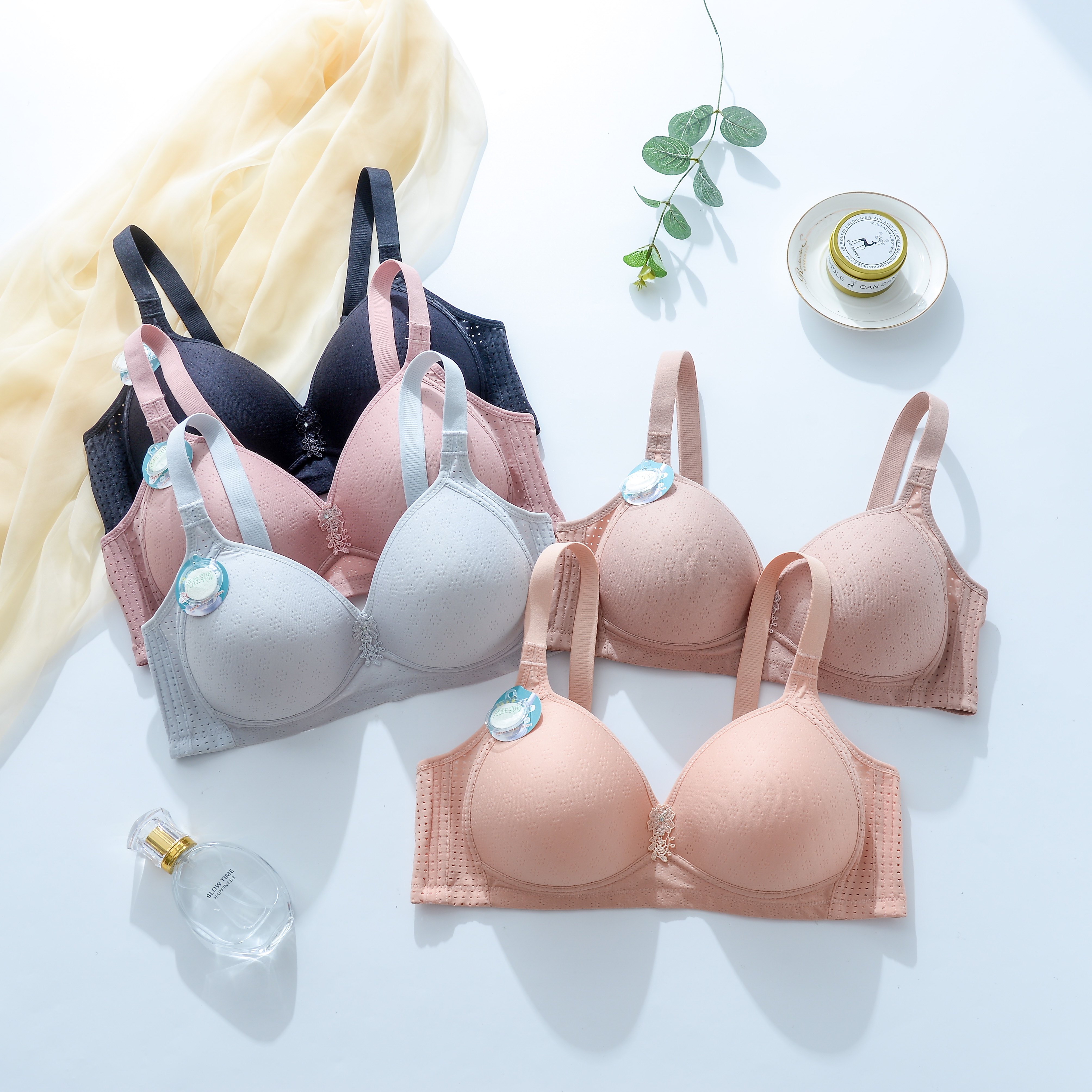 佳姿926无钢圈乳胶棉文胸大杯大码薄c杯46码透气孔三排扣大胸内衣