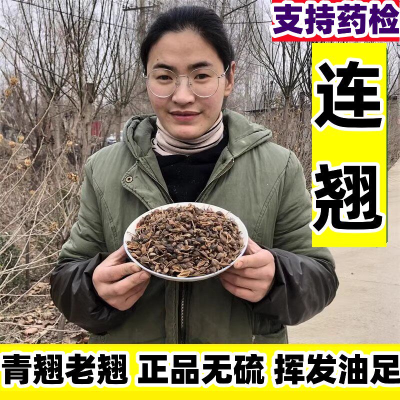 连花双黄连原料正品中药材野生连翘青翘老翘500g包邮无硫磺熏