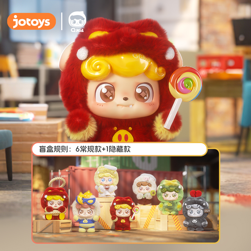正品JOTOYS奇偶潮乐Q宝×猪猪侠超萌猪队友系列盲盒手办摆件玩具