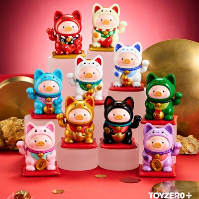 零加TOYZERO罐头猪LuLu猪盲盒一招喵计系列桌面摆件潮玩新年礼物