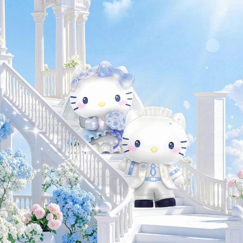 正品TOPTOY三丽鸥浪漫婚礼系列盲盒凯蒂猫丹尼尔酷洛米周边潮玩摆