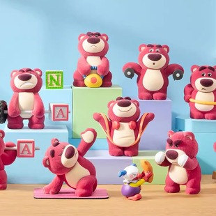 52TOYS迪士尼草莓熊健身了解一下盲盒四代手办潮玩玩具公仔第四弹