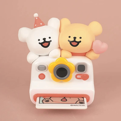 新款PlzDot线条小狗盲盒欢乐郊游系列三代桌面摆件潮玩周边可爱女