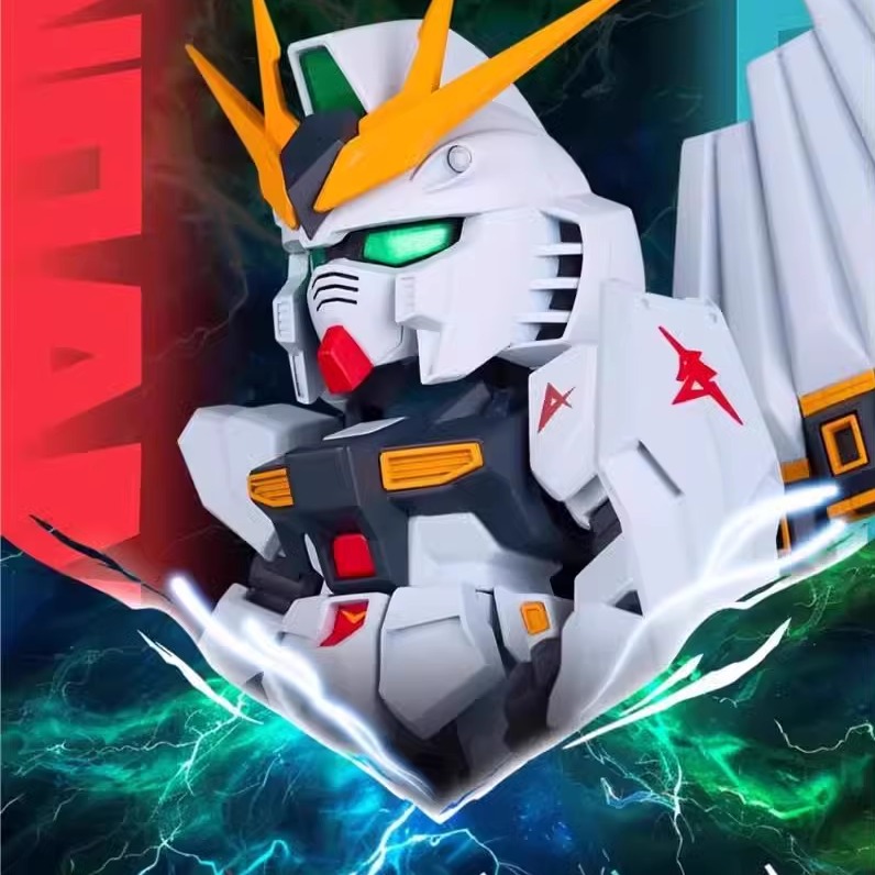 正版万代QMSVmini系列RX-93 νGUNDAM牛高达盲盒机动战士摆模型