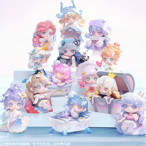 新品幽灵keeno三代向海风许愿系列盲盒潮玩桌面摆件女孩可爱礼物