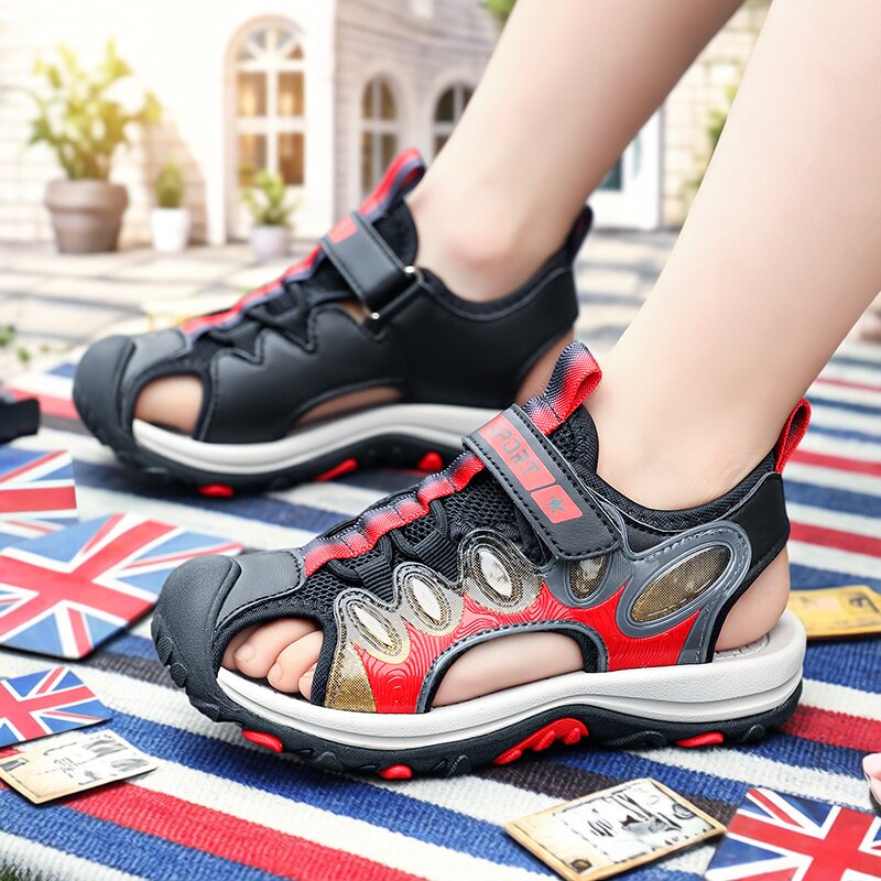 走英国Gopers潮牌欧洲站男童凉鞋中大童男孩子运动儿童包头沙滩鞋