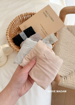 中高腰5条装棉质女内裤