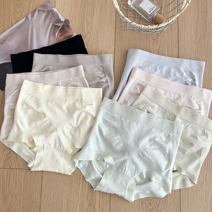内目21276高腰女内裤无缝收腹3D提臀透气无痕不夹7A级蚕丝抗菌裆