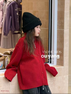 女童毛衣2025新款儿童秋冬款洋气时髦休闲针织开衫中大童毛衣外套