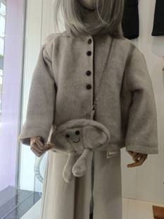 糖果园女童外套2025新款儿童秋冬款洋气时髦中大童羊绒外套上衣