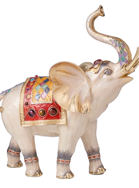 罗比罗丹珐琅彩工艺大象摆件