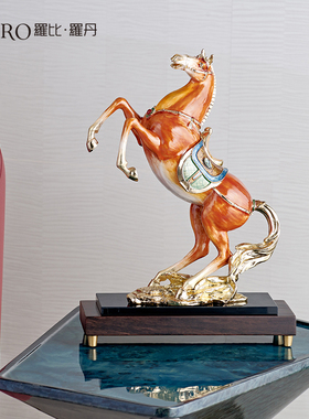 罗比罗丹珐琅彩工艺马摆件