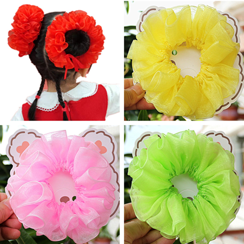 6.1儿童节表演舞蹈丸子头发饰