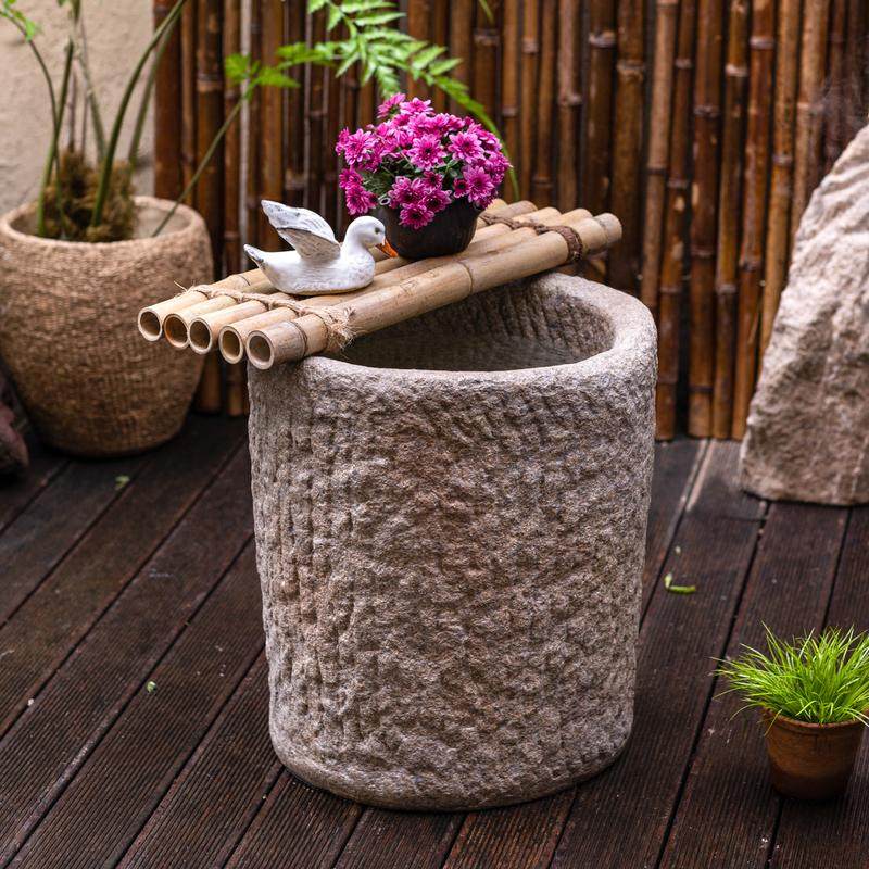 仿石户外庭院流水缸造景摆件循环水鱼缸景观装饰招财石头缸鱼池,家居饰品,流水摆件,淘宝优惠券,粉丝福利购,淘宝优惠卷