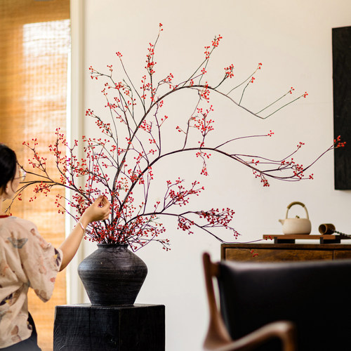 仿真山归来花艺摆件客厅玄关餐桌