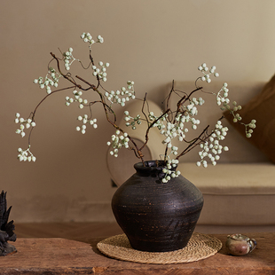 掬涵侘寂风马桑果仿真花假花束摆设干花客厅插花装饰摆件仿生花艺