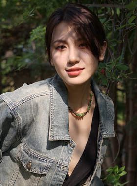 加玉黑玛瑙项链古感屿棠造饰女