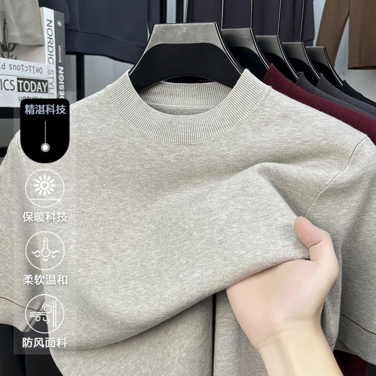 普通毛线圆领标准简约休闲秋季针织衫/毛衣