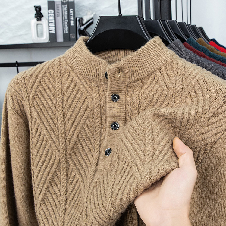 普通毛线圆领宽松青春活力风套头针织衫/毛衣