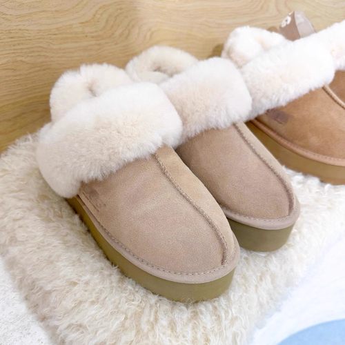 澳洲OZLANA秋冬羊皮毛一体包头拖