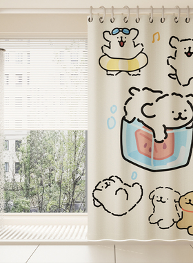 ROVING卫生间浴室浴帘防水防霉门帘免打孔洗澡间隔断高档挂帘淋浴