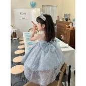 爱莎女童公主裙夏装 洛丽塔高级儿童周岁生日礼服蓬蓬裙子潮