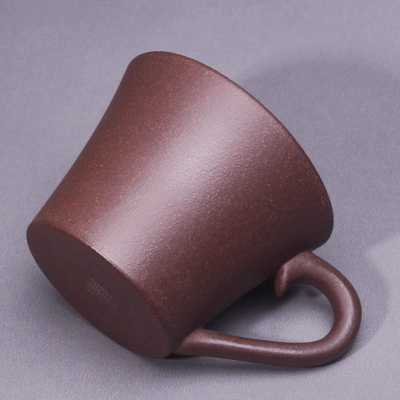 宜兴紫砂杯纯全手工主人杯原矿老紫泥带把品茗杯家用茶杯防烫精品