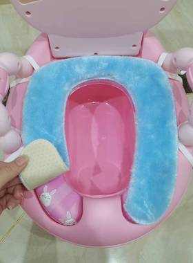 加厚毛绒暖垫儿童坐便器马桶圈冬天防冷暖垫小孩宝宝座便海绵暖垫