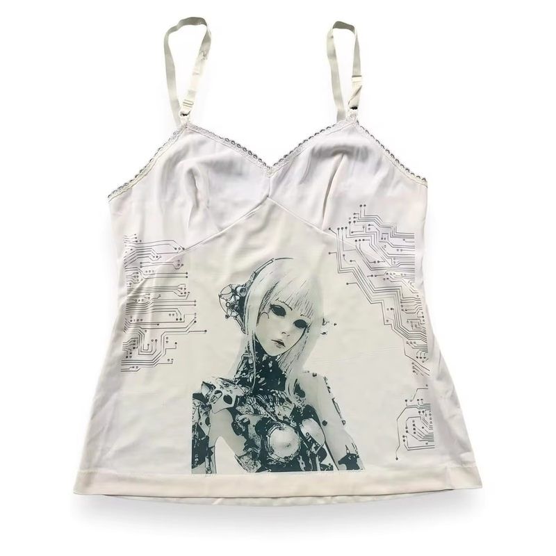MoKie外贸机械少女印花性感吊带
