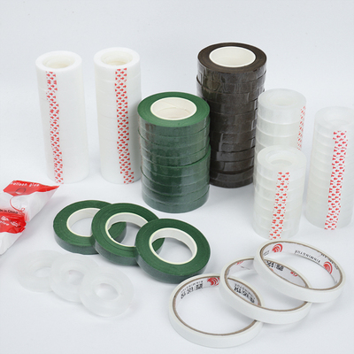 花艺胶带系列手工胶布透明胶点胶双面胶绿胶布丝网花婚车包花材料