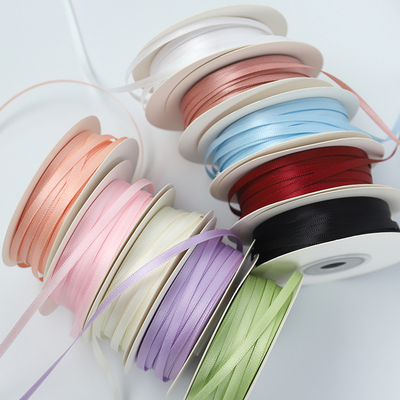 3mm丝带双面迷你极细丝带加密涤纶带diy蝴蝶结装饰手工发饰丝带