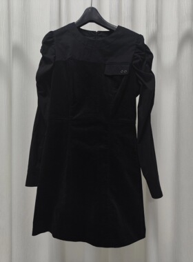 韩国原单egoist25年秋冬新款女连衣裙百搭显瘦气质修身