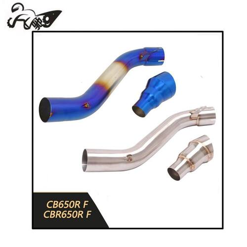 适用于CBR650F/R CB650F/R系列中段不锈钢转接口改装排气管14-22