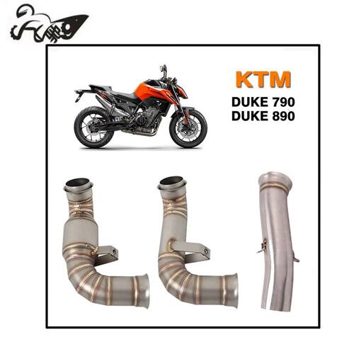 KTM 790 DUKE 890改装排气管去鼓中段转接管钛合金不锈钢