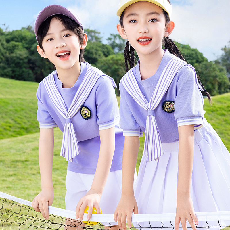 幼儿园园服夏装六一水手海军风演出服套装小学生校服毕业拍照班服